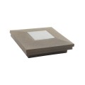 4" x 4" Ornamental Downward Solar Light Post Cap - Textured Bronze