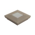 4" x 4" Ornamental Downward Solar Light Post Cap - Textured Bronze