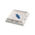 4" Sq. Ornamental Downward Solar LED Lighted Vinyl Post Cap for Vinyl Fence and Railing (White) 