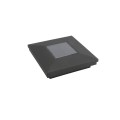 4" Sq. Ornamental Downward Solar LED Lighted Vinyl Post Cap for Vinyl Fence and Railing (Textured Black)