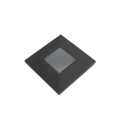 4" Sq. Ornamental Downward Solar LED Lighted Vinyl Post Cap for Vinyl Fence and Railing (Textured Black)