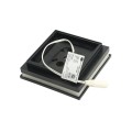 3.25" (3 1/4" x 3 1/4") Downward Low Voltage (Cool White LED) Vinyl Post Cap - Black