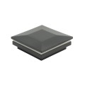 3.25" (3 1/4" x 3 1/4") Downward Low Voltage (Cool White LED) Vinyl Post Cap - Black