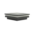 3.25" (3 1/4" x 3 1/4") Downward Low Voltage (Cool White LED) Vinyl Post Cap - Black