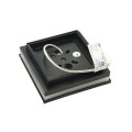 3.25" (3 1/4" x 3 1/4") Downward Low Voltage (Cool White LED) Vinyl Post Cap - Black