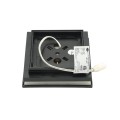 3.25" (3 1/4" x 3 1/4") Downward Low Voltage (Cool White LED) Vinyl Post Cap - Black