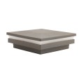 3.25" Sq. Ornamental Low Voltage Post Cap with RGB Lighting & 2 Way Splitter | Textured Bronze