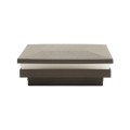 3.25" Sq. Ornamental Low Voltage Post Cap with RGB Lighting & 2 Way Splitter | Textured Bronze