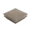 3.25" Sq. Ornamental Low Voltage Post Cap with RGB Lighting & 2 Way Splitter | Textured Bronze