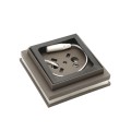 3.25" Sq. Ornamental Low Voltage Post Cap with RGB Lighting & 2 Way Splitter | Textured Bronze