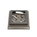 3.25" Sq. Ornamental Low Voltage Post Cap with RGB Lighting & 2 Way Splitter | Textured Bronze