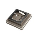 3.25" Sq. Ornamental Low Voltage Post Cap with RGB Lighting & 2 Way Splitter | Textured Bronze