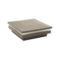 3.25" Sq. Ornamental Low Voltage Post Cap with RGB Lighting & 2 Way Splitter | Textured Bronze