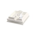 3.25" (3 1/4" x 3 1/4") Ornamental Low Voltage (Cool White LED) Light Post Cap - Textured White