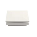 3.25" (3 1/4" x 3 1/4") Ornamental Low Voltage (Cool White LED) Light Post Cap - Textured White
