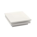 3.25" (3 1/4" x 3 1/4") Ornamental Low Voltage (Cool White LED) Light Post Cap - Textured White