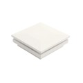 3.25" (3 1/4" x 3 1/4") Ornamental Low Voltage (Cool White LED) Light Post Cap - Textured White