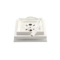 3.25" (3 1/4" x 3 1/4") Ornamental Low Voltage (Cool White LED) Light Post Cap - Textured White