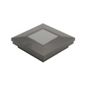 3.25" (3 1/4" x 3 1/4") Ornamental Downward Solar Light Vinyl Post Cap - Black