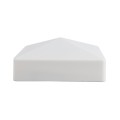 LMT 4" Sq. Solar Horse Post Cap with Accessory Connection - White