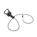 Black Outdoor Landscape Pathway Light with Round Reflector Shade - Low Voltage Cool White
