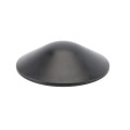 Black Outdoor Landscape Pathway Light with Round Reflector Shade - Low Voltage Cool White