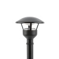 Black Outdoor Landscape Pathway Light with Round Reflector Shade - Low Voltage Cool White