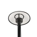 Black Outdoor Landscape Pathway Light with Round Reflector Shade - Low Voltage Cool White