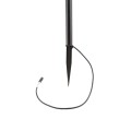Black Outdoor Landscape Pathway Light with Round Reflector Shade - Low Voltage Cool White