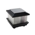 4" or 5" Sq. Galaxy Solar LED Lighted Vinyl Post Cap for Vinyl Fence and Railing (Black)