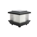 4" or 5" Sq. Galaxy Solar LED Lighted Vinyl Post Cap for Vinyl Fence and Railing (Black)