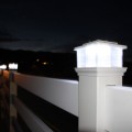 LMT 5558NA Galaxy Solar LED Lighted Vinyl Post Cap - Almond (White Shown As Example)