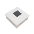LMT-1666W 4" Sq. Neptune Scallop Lens Solar LED Lighted Vinyl Post Cap - White