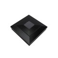 LMT-1861HB 6" Sq. Cape May Halo Solar LED Lighted Vinyl Post Cap - Hammertone Black