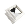 4" Cambridge Solar Accent Light Vinyl Post Cap for Vinyl Fence and Railing (White)