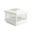 5" Cambridge Solar Accent Light Vinyl Post Cap for Vinyl Fence and Railing (White)