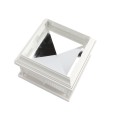 5" Cambridge Solar Accent Light Vinyl Post Cap for Vinyl Fence and Railing (White)