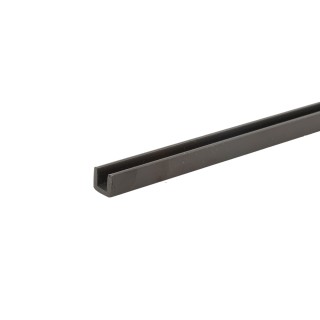 Black Vinyl Under Rail Strip with U-Channel - Low Voltage