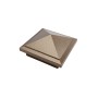 3.625" x 3.625" Haven Style Vinyl Post Cap for Vinyl Fence and Railing (Antique Gold)