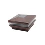 3.625" (3 5/8" x 3 5/8") Neptune Solar LED Lighted Vinyl Post Cap for 4" x 4" Wood Post - Antique Copper
