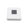 4" Sq. Neptune Solar LED Lighted Vinyl Post Cap for Vinyl Fence and Railing (White)