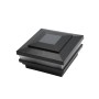 3.625" (3 5/8" x 3 5/8") Cape May Solar LED Lighted Vinyl Post Cap for 4" x 4" Wood Post - Hammertone Black