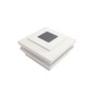 3.625" (3 5/8" x 3 5/8") Cape May Solar LED Lighted Vinyl Post Cap for 4" x 4" Wood Post - White