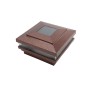 4" Sq. Cape May Solar LED Lighted Vinyl Post Cap for Vinyl Fence and Railing (Antique Copper)