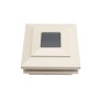4" Sq. Cape May Solar LED Lighted Vinyl Post Cap for Vinyl Fence and Railing (Beige)