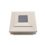 4" Sq. Cape May Solar LED Lighted Vinyl Post Cap for Vinyl Fence and Railing (Khaki)