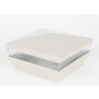6" Sq. Neptune Low Voltage LED Lighted Vinyl Post Cap for Vinyl Fence and Railing (Warm White)  Khaki