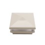 4" x 4" Neptune Low Voltage (Cool White LED) Lighted Vinyl Post Cap - Khaki 