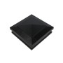  4" Sq. Cape May Low Voltage LED Lighted Vinyl Post Cap for Vinyl Fence and Railing (Cool White) Hammertone Black 