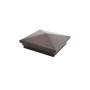 6X6 Neptune Style Vinyl Post Cap for Vinyl Fence and Railing (Antique Brown)